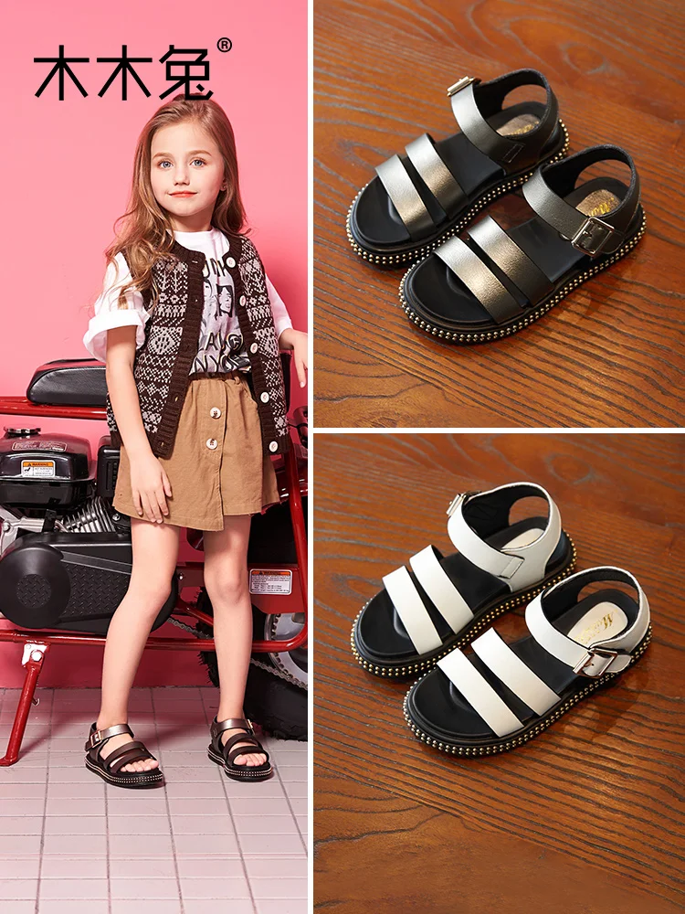 

MOMIT kids shoes for girls and boys 2020 new summer Korean sandals Roman girls beach Princess children