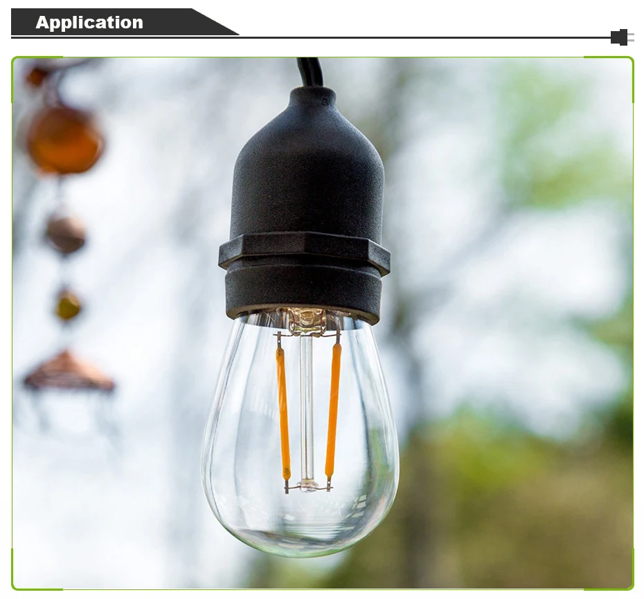 Luzes da Corda à Prova Lâmpada ao ar Iluminação do Feriado De27 Água E27 Quente Retro Edison Filamento Livre Rua Jardim Pátio Ip65 15 m Led S14 Mod. 135773 8 Cheap Fios de LED