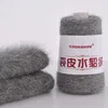 100+40 g 98% Long Plush Mink Cashmere Hand-Knitting Yarn Solid Color Moisture-Absorbent Crochet Yarn for Knitting Scarf Sweater ► Photo 2/6