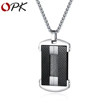 

Opk Europe And The United States New Cross-border Goods Source Men's Personalized Tag Steel Wire Pendant Titanium Trendy M