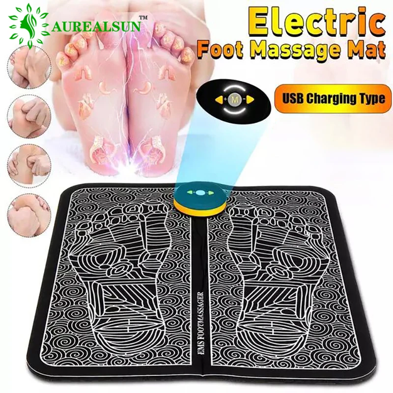 Electric Foot massager mat EMS Health care massageador pes electroestimulador muscular Feet Reflexology relaxation Deep Kneading |