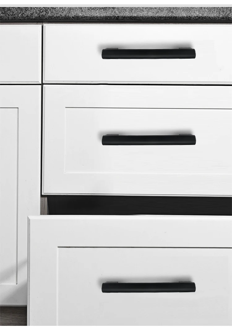 Алюминиевый сплав Современный минималистичный черный шкаф гардероб дверь ручка шкафа Ручка ящика скандинавские мебельные Аппаратные средства