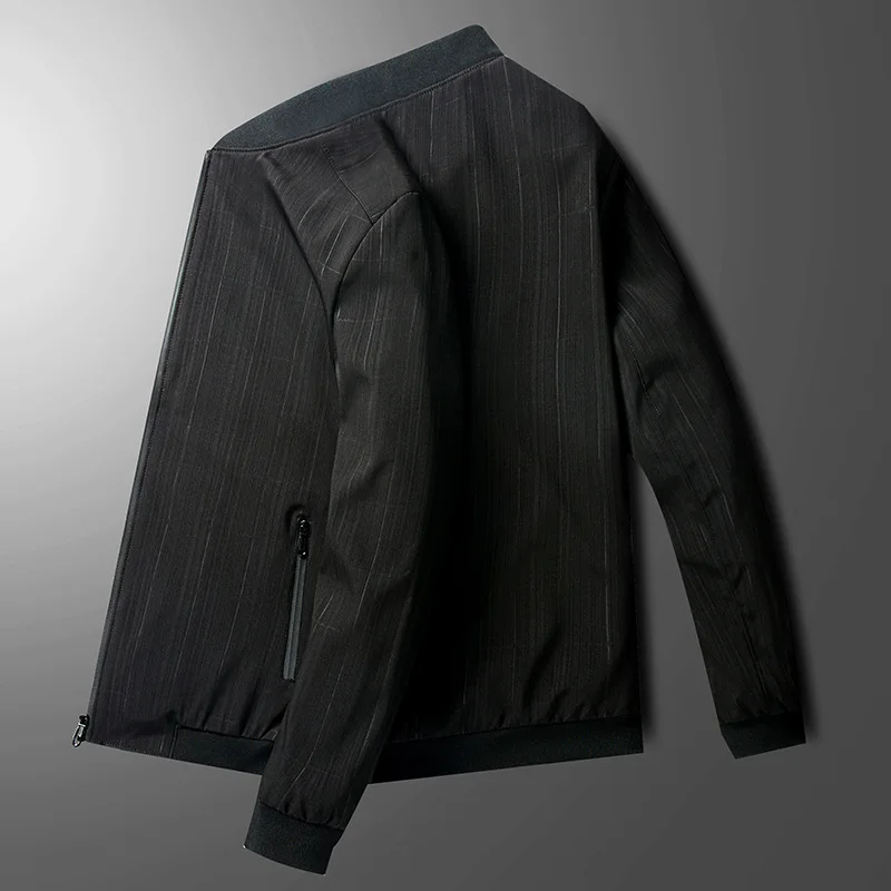 

Plus Fat plus Male Coat Autumn Loose Baseball Collar Fat Man Jacket Big Size Business Leisure Fat Men's Wear