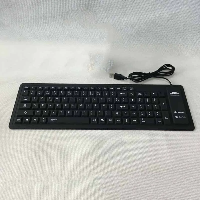 Французская силиконовая клавиатура USB 2 0 складная компьютерная для ПК LFX