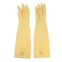 2 пары промышленные резиновые перчатки из латекса 60 см защитные рабочие х/б перчатки противокислотные щелочные перчатки