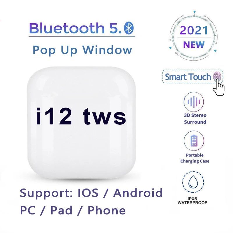 Оригинальные наушники TWS Inpods i12 Bluetooth 5 0 Hi-Fi стереонаушники беспроводная гарнитура