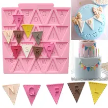 Kochen Werkzeuge Flagge Form 26 Englisch Buchstaben Silikon Form Schokolade Fondant Kuchen Dekorieren Kuchen zucker handwerk Formen Werkzeuge