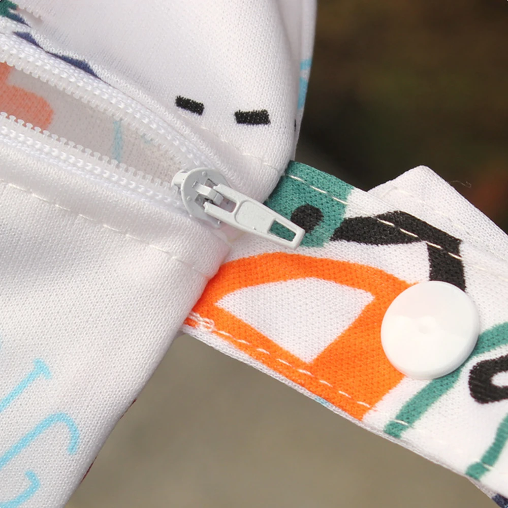 Baby Waterproof Reusable Baby Bag Dry Wet Bag Pocket Printing Travel Bag Single Layer Zipper Bag 30 * 40cm