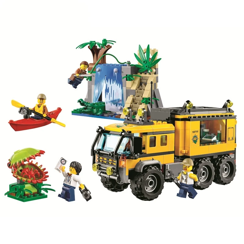 

City Jungle Explorers Jungle Mobile Lab building blocks Kits Educational Toys For Children Compatible with Legoinglys