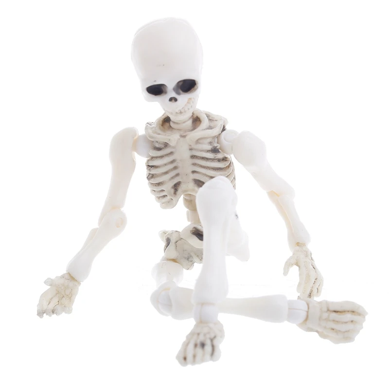 Movable Mr. Bones Skeleton Human Model Skull Full Body Mini Figure Toy Halloween Y4UD | Игрушки и хобби