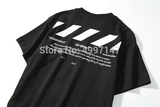 Новинка Off-White номер 01 для мужчин/женщин унисекс пара влюбленных моделей хлопок Мода Круглый вырез короткий рукав Футболка