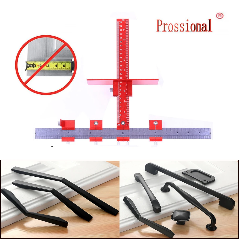 Woodworking True Position Drill Guide Sleeve Cabinet Hardware Jig Drawer Pull Wood Drilling Dowelling Hole Jig Furniture