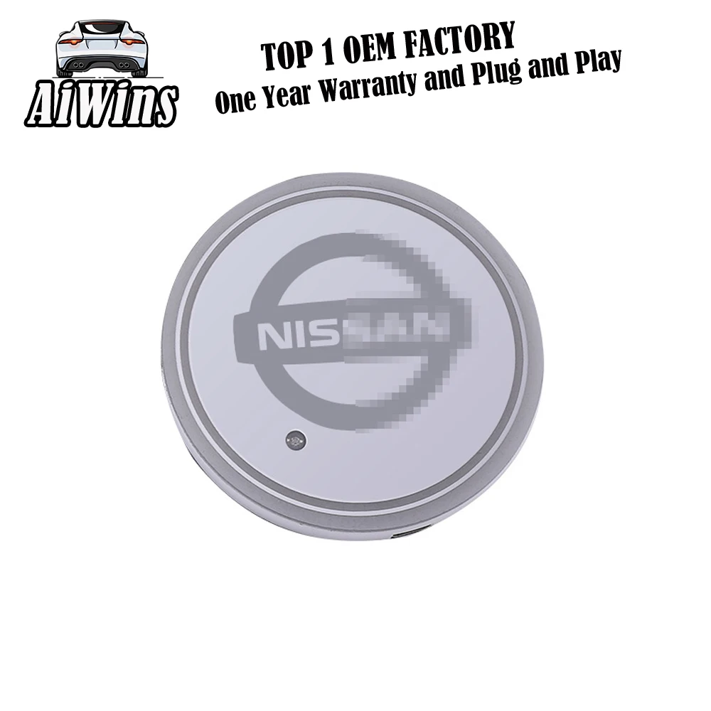 Aiwins автомобильный светящийся коврик для посуды для Nissan Полная серия автомобильный светящийся Логотип Аксессуары Atmospherelight