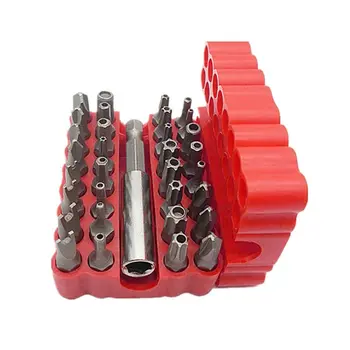 

33pcs Security Bit Set with Magnetic Extension Bit Holder Tamper Proof Hex Star Screwdriver Bits Set 72XD