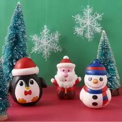 1 шт. Рождественская Мини мягкая игрушка кавайный мягкий медленно поднимающийся Снеговик снятие стресса Мобильный телефон ремни подарок