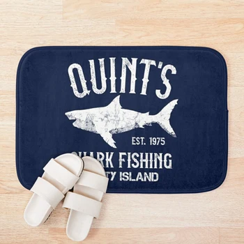 

Quint s Shark Fishing - Amity Island 1975 Bath Mat 3d Pattern Print Bath Mats Anti Slip Soft Washable Bathroom Mat