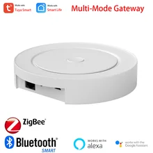 

Tuya Smart Multi-Mode ZigBee BLE Bluetooth Mesh Wired WiFi Hub Gateway works with Alexa Google Voice Control