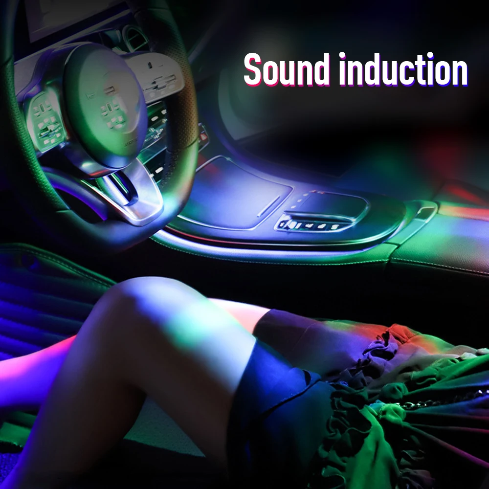 Автомобильные аксессуары интерьерные огни декоративная лампа светодиодная мини RGB Красочная атмосферная лампа авто USB Освещение для создания сценических эффектов автостайлинг