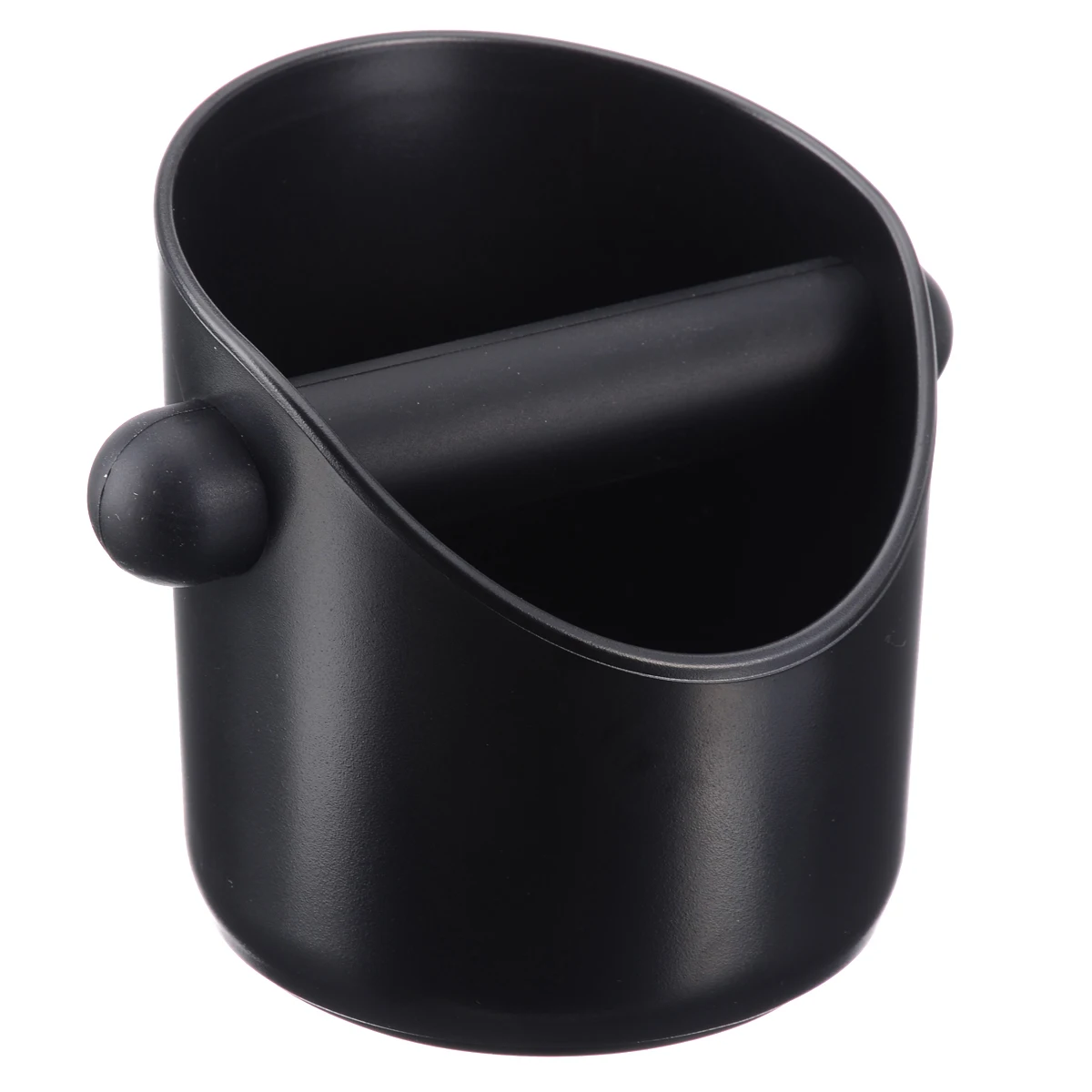 Black ABS Coffee Knock Box Espresso Grounds Container Residue with Handle for Barista Coffee Residue Bucket Grind Waste Bin