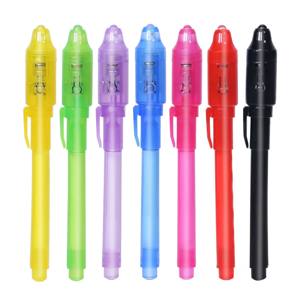 8 шт./лот, 2 в 1, волшебная ручка-светильник, Невидимая ручка с чернилами, ручки для сообщений Secrect, для рисования, веселой деятельности, подарок для детской вечеринки