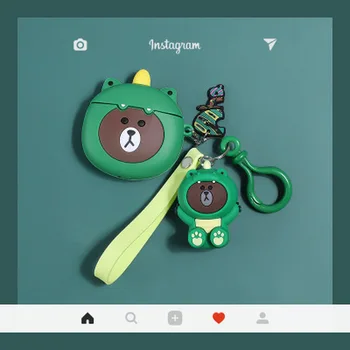 

For AirPods Case Girls'Lovely Style Unique Cartoon New Earphone Cases for Airpods 2 Lovely Protect Cover with Key Buckle Strap