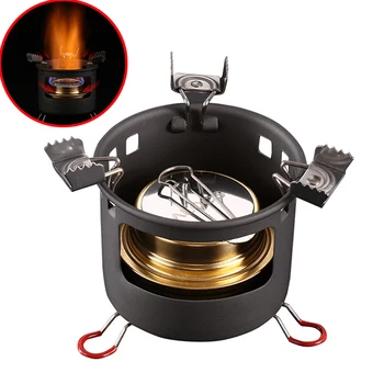 

Outdoor Windproof Camping Stove For Camping And Hiking Outdoor Portable Windproof Solid Alcohol Stove Universal