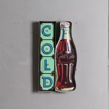 Американский Ретро светодиодный светильник Cola настенный подвесное украшение на стену персональный бар трехмерный креативный домашний декор