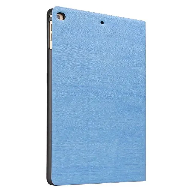 Sky Blue Деревянный флип-чехол для IPad Air 1 Air 2 Чехол A1566 A1567 из искусственной кожи Смарт авто-сна Стенд чехол для IPad Air 1 2 чехол 9,7'' - Цвет: Sky Blue