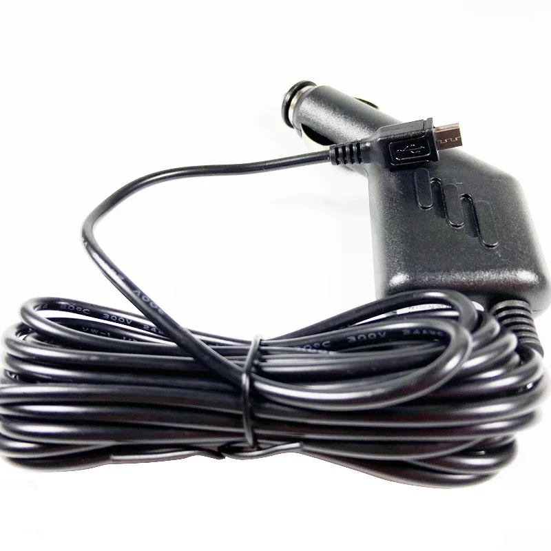 충전 소켓 마이크로 USB 어댑터 전원 공급 장치 자동차 충전기, 케이블 길이 3.5m, 12V-24V, 5V, 1.5A