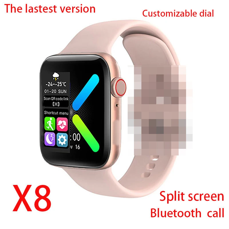 X8 VIP Smartwatch 2021 Original Men Women Bluetooth Call Full Touch Heart Rate Monitor Waterproof Sport Smart Watch 44mm