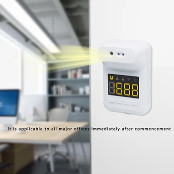 

Thermometer Automatic Scan Wall-Mounted Infrared Forehead Thermometer With Fever Alarm Digital Counter Contactless