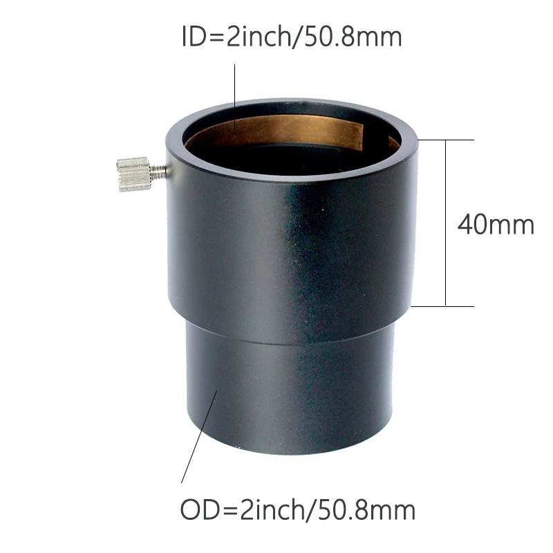 StarDikor 2 Inch To 2 Inch Metal Optical Length 40mm/60mm Eyepiece Extension Tube Adapter For Astronomical Telescopes M48*0.75 2