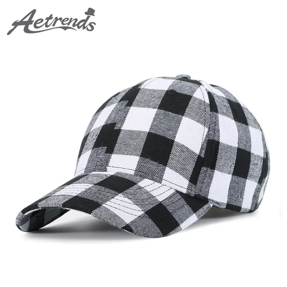 

[AETRENDS] Fashion Plaid Cap Baseball Caps Snapback Hiphop Hats for Wome and Men Z-9930