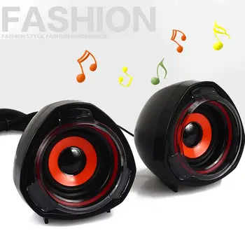 

USB Wired Computer Speakers Notebook Speakers Mini Laptop Desktop Phone Audio Speaker Multimedia Loudspeaker for PC 3.5mm AUX