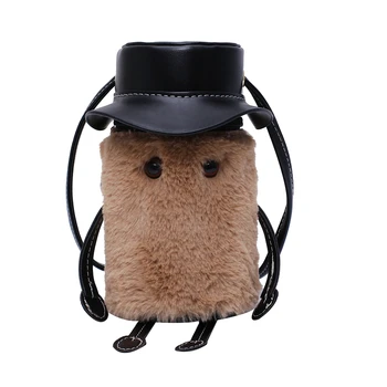 

One shoulder bag popular bag women's bag new 2020 cute plush net red fashionable One Shoulder Messenger Bag