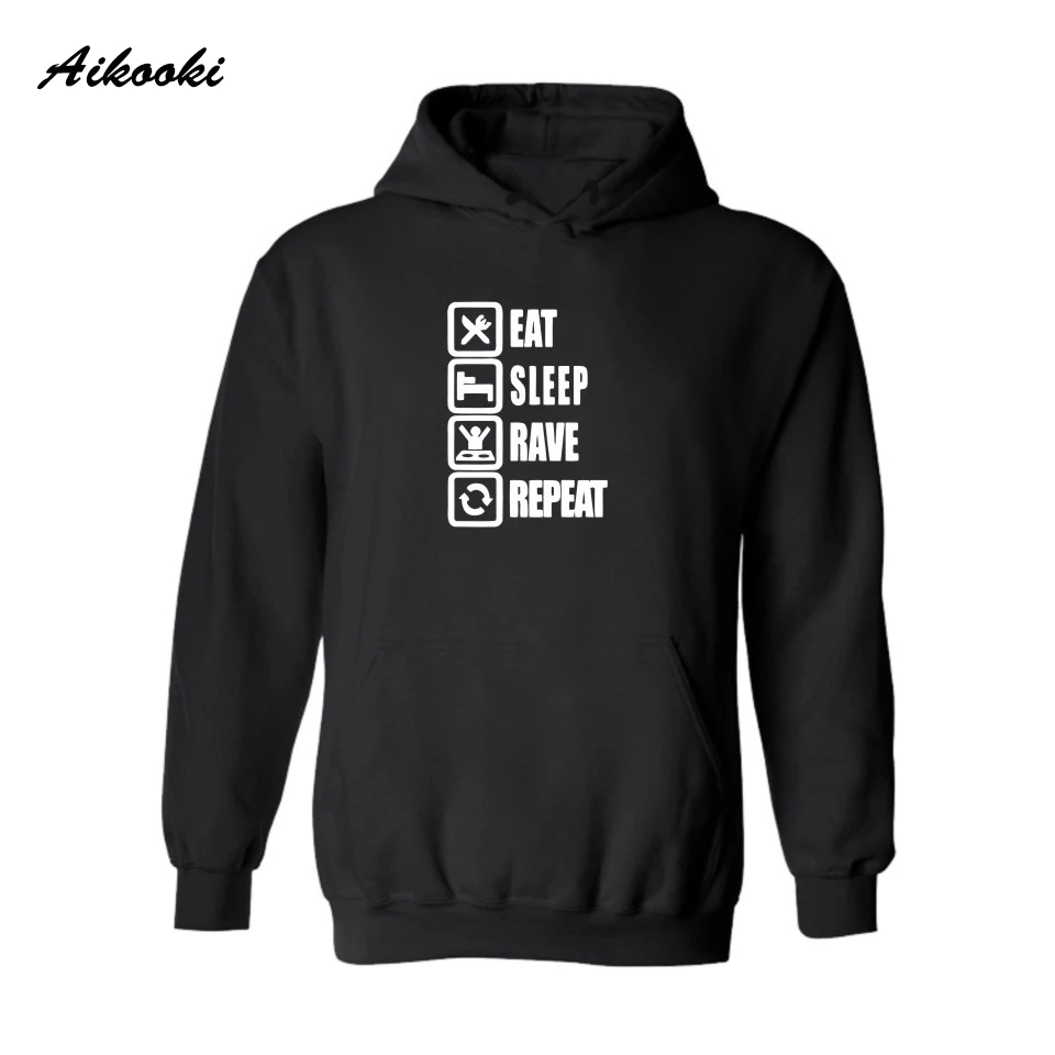 

Trendy Popular EAT SLEEP RAVE REPECT GAME Hoodies Men/Women Hip Hop Hoodies Sweatshirts Long Sleeve Boys Funy Fashion Coats