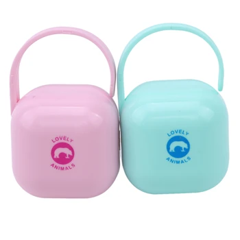 

Personalized Portable Pacifier Storage Box Cute Nipple Dustproof Soother Container Baby Washable Custom Pacifier Box