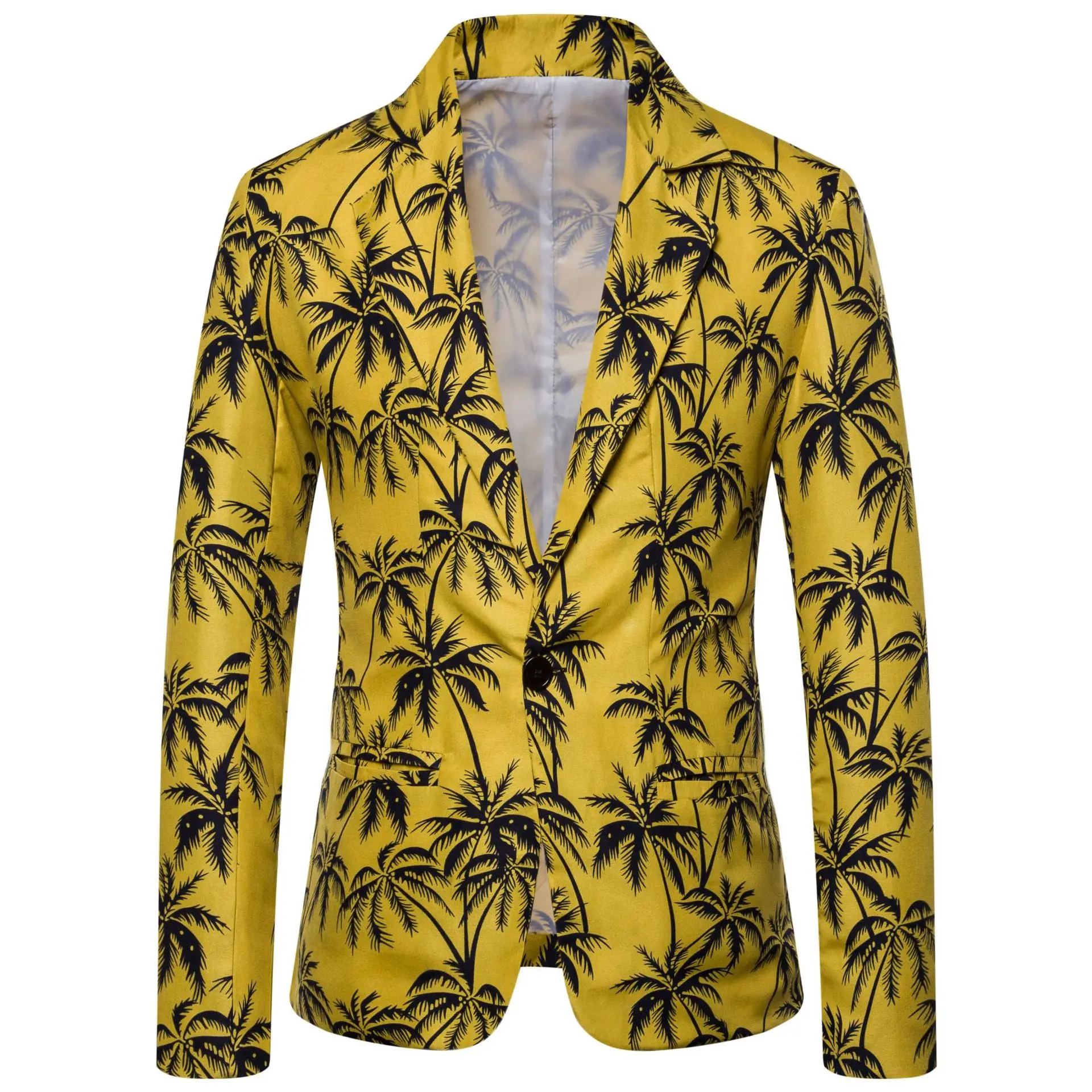 В богемном стиле, пиджак в стиле «хип-хоп» Для мужчин пиджак Повседневное пиджак Тонкий вечерние костюм полноцветное принтованное пальто