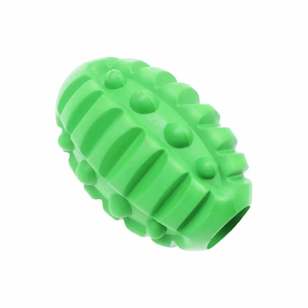 Забавный питомец собака жевательная игрушка дозатор для еды мяч устойчив к укусам натуральный каучук чистые зубы Интерактивная тренировка собака зубная игрушка - Цвет: Green