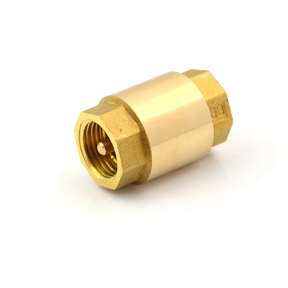 Brass Thread In-Line Spring Check Valve 1/2