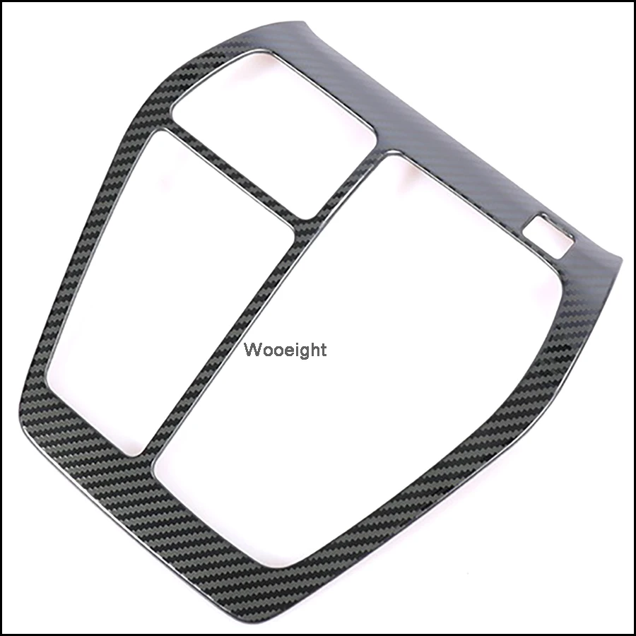 

Wooeight Carbon Fiber Style Stainless Steel Gear Panel Decorative Frame Cover Trim Fit for Toyota RAV4 2019-2020 Car Accessories