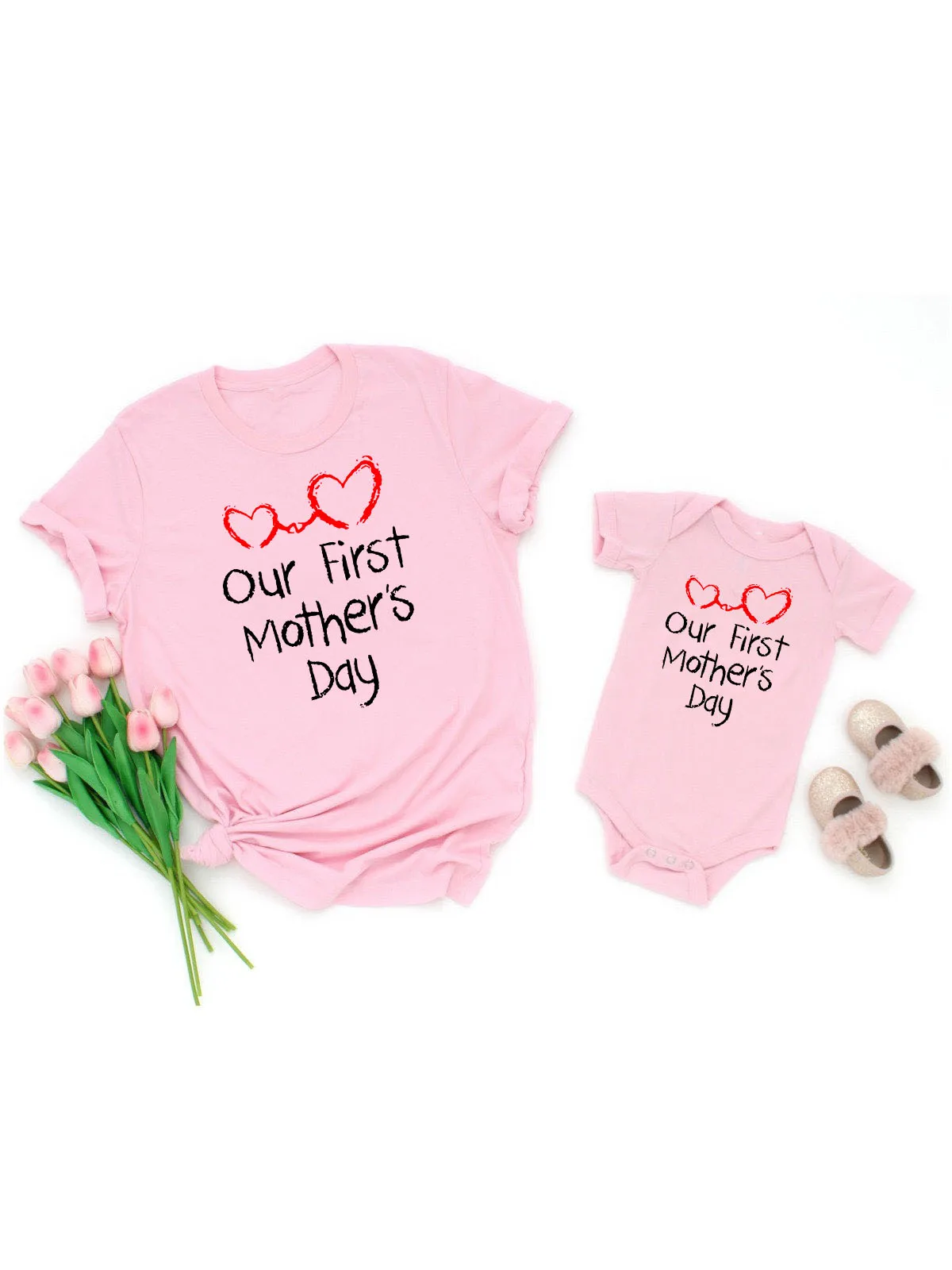 Cheap Family Matching Shirt Bodysuit Outfits Baby Women Mom Our Tees Day-Tops WDgNxe08y