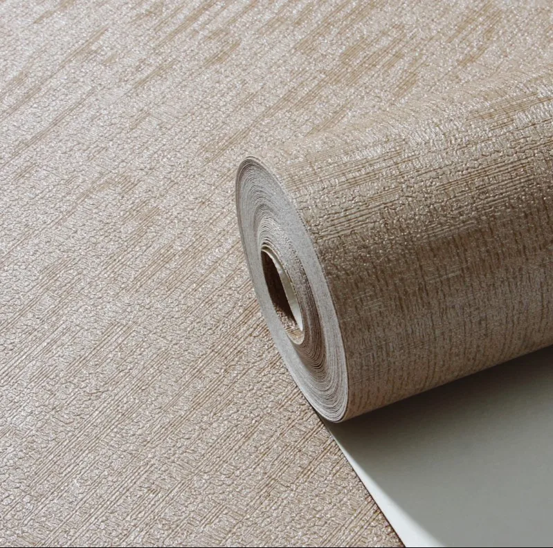 

Plain Color PVC Engineering Wallpaper Hotel Decoration Wallpaper Special Offer Linen Pattern Wallpaper Solid Color Thick Wallpap