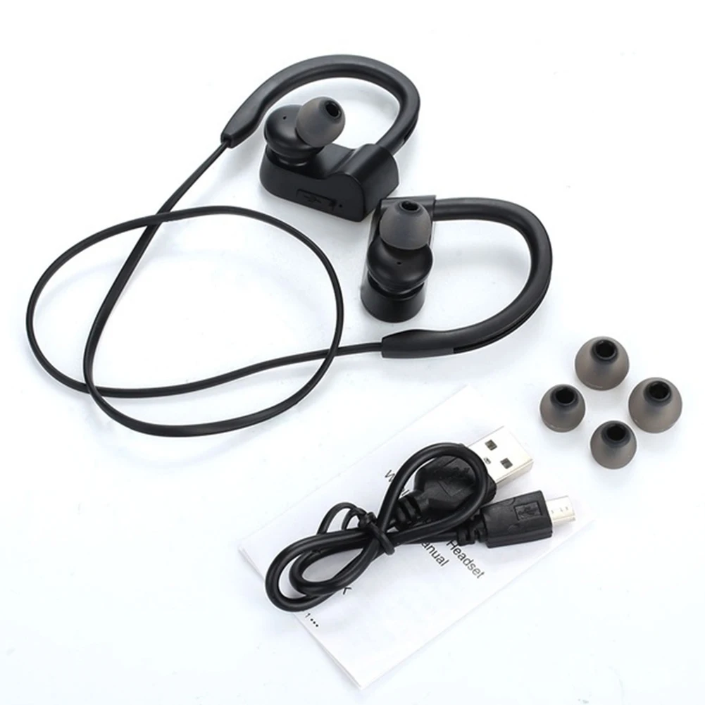 K98 Waterproof Shock Bass Stereo Wireless Bluetooth Sport Headset Headphone Ear Hook For xiaomi Mobile Phone Earphones