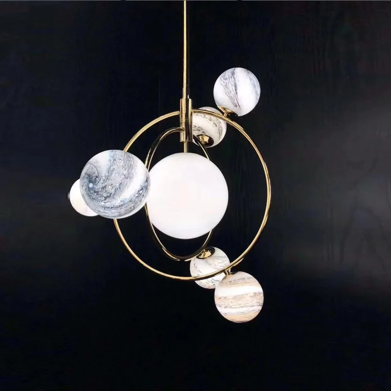 

Nordic creative Planet light Mars Earth Venus Planet LED Pendant Light restaurant hotel lamp Pendant Light Hanging Lamp LB32501