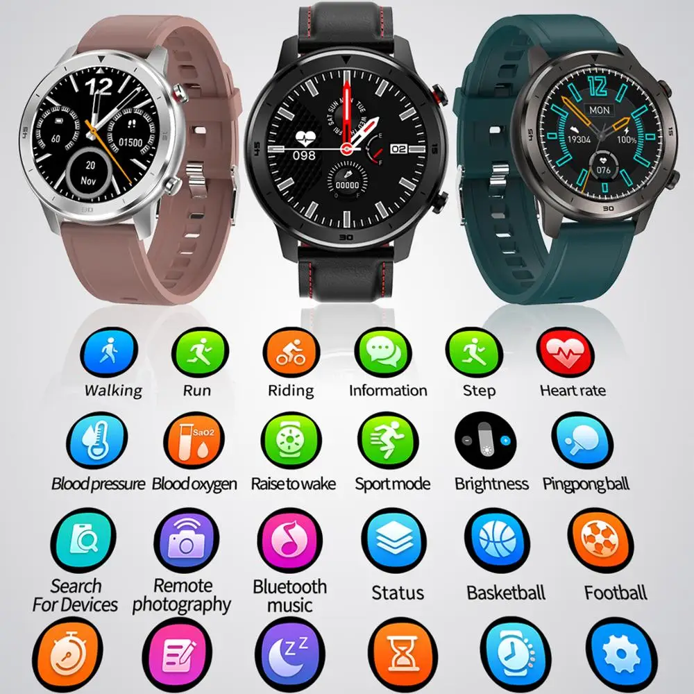 NO.1 DT78 Round Smart Watch Smartwatch Bracelet Fitness Activity Tracker Men Women Wearable Devices Band Heart Rate Monitor