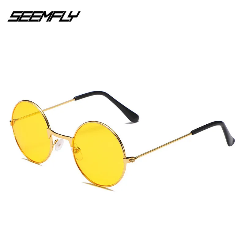 

SEEMFLY Women Round novelty sunglasses New Hip hop Style Color Lenses Retro Glasses Men women's sunglasses eye care Accessories