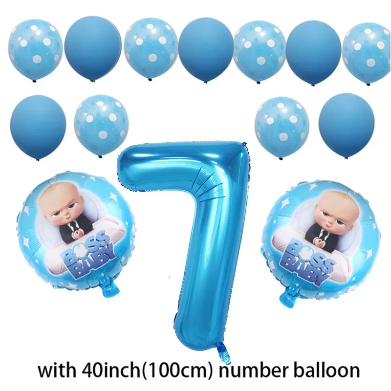 Ребенок босс шарики baby shower годовалого ребенка босс День Рождения украшения/воздушные шары поставщиком сперва 1st в честь Дня рождения, детские игрушки - Цвет: Темно-серый