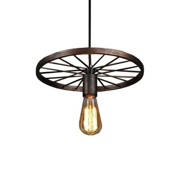 

Modern Vintage Industrial-Style Wheel Chandelier Iron Art Creative Cool Restaurant Coffee Shop Bar European Style Chandelier