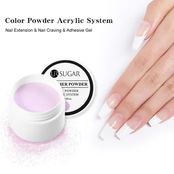

UR SUGAR 20g Acrylic Powder Crystal Polymer Nail Art Design False Tips Nails Art Builder Pink White Nail Polymer Tools